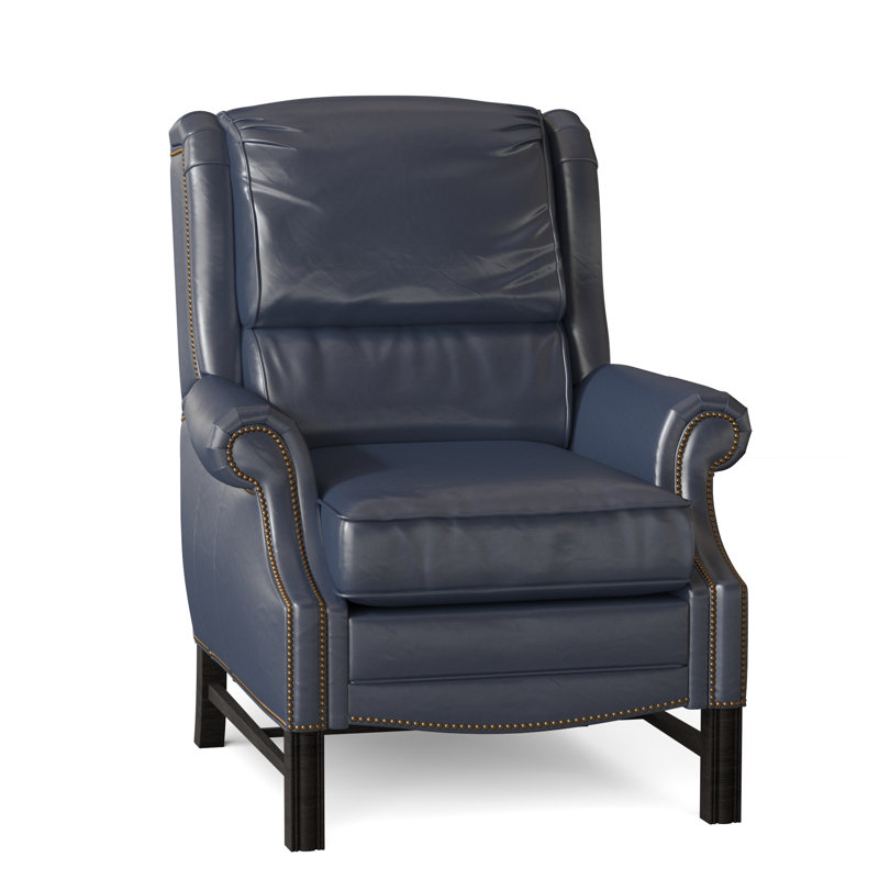Alta Recliner, Anilina Cacao Genuine Leather, Cobblestone, #9 French Natural