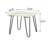 Nicholls Industrial 22"L Square End Table with Marble Top-115751190-115751188