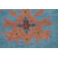 Tapis bleu All-Over Oushak 9 x 12