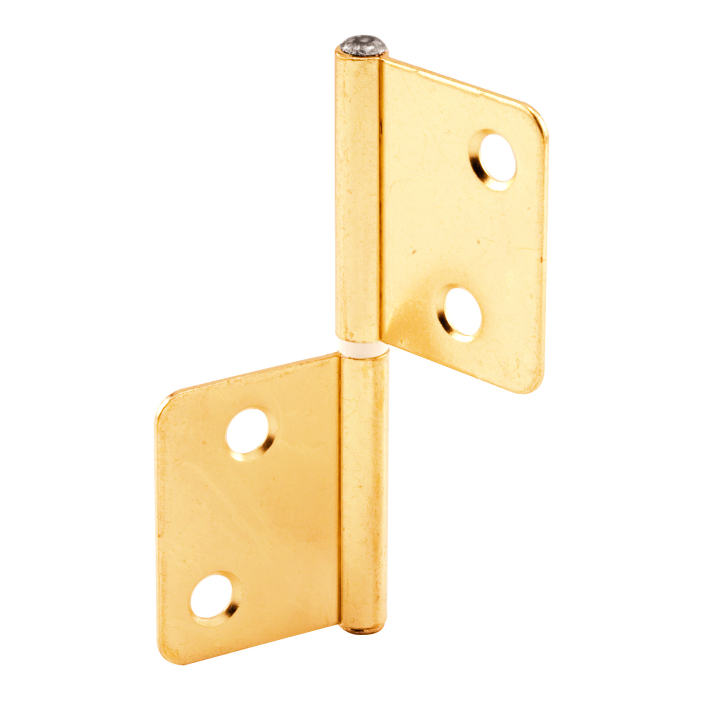 PrimeLine BiFold Door Hinges, NonMortise Style, Brass Plated (1 Pair