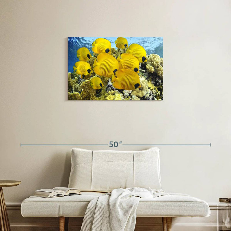 Crowle Yellow Fish, 20" H x 30" W