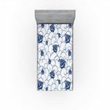 Ambesonne Nautical Fitted Sheet 2-Pack Boat on Ocean Journey Blue and White