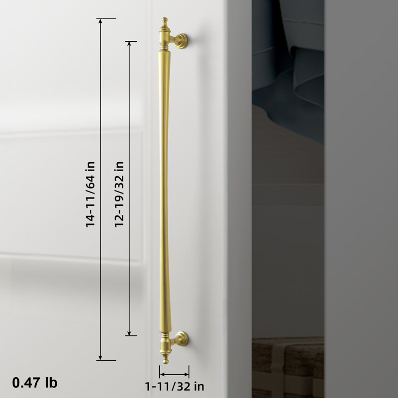 Ensemble de poignées de bar élégantes, Or brossé, 12.6"
