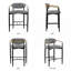 COLAMY MATRIX Tabourets de comptoir modernes, tabouret à hauteur de comptoir de 25,5 po pour comptoirs de cuisine ~ 36 po, chaises de salle à manger avec cadre en métal peint, gris-132798683