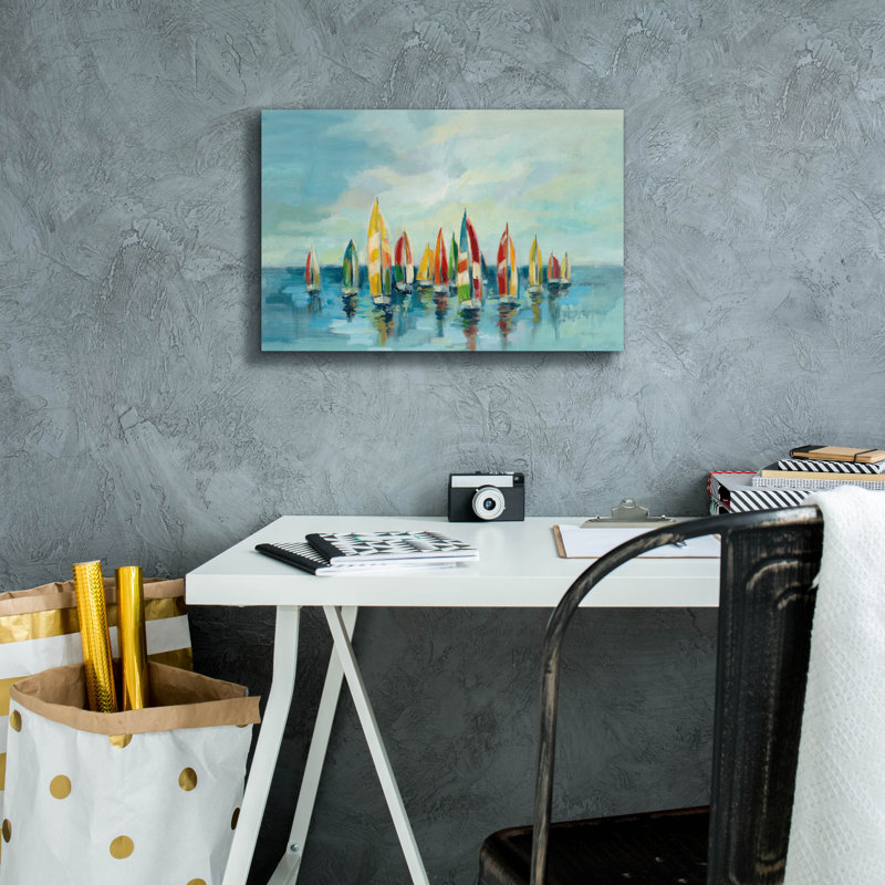 «Epatt Graffiti» «Regatta» par Silvia Vassileva, art mural sur toile, 18 po x 12 po