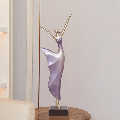 32.28"Polyester resin purple human-shaped art piece