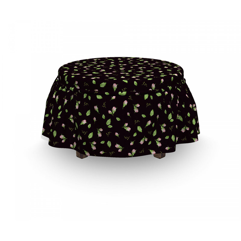 Housse pour décoratif repose-pieds, Noir / vert Highland