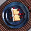 Assiette à dessert en grès céramique 7,68 po Denim - Va au micro-ondes, au four et au lave-vaisselle, par Porto Brasil