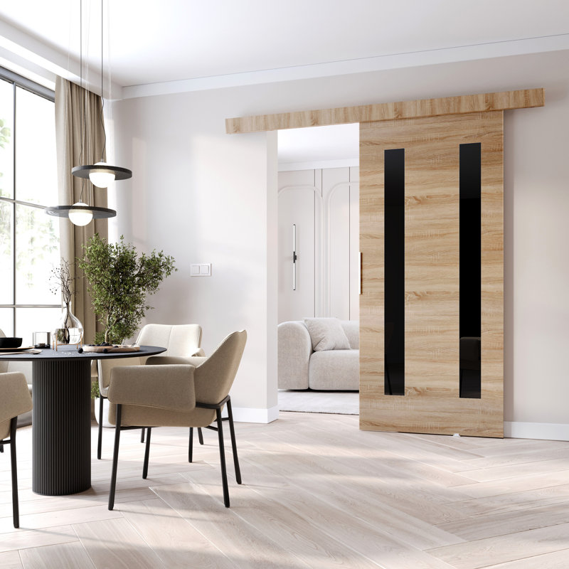 Aurelia Veneers Sliding Doors, 205cm H x 106cm W x 1.6cm D, Sonoma Oak