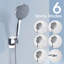 Ensemble de pomme de douche: pluie de 10 pouces et portatif avec 11 bras, 6 réglages, conception de fuite, acier inoxydable corrosif, assortiment carré mural: modes, colmatage,