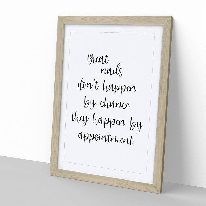 Great Nails - Framed Print, 65cm H x 48cm W x 2cm D, Oak Framed