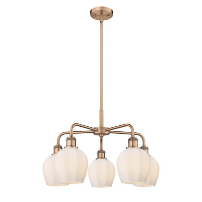 Lustre suspendu 5 lumières 24 po Krumholz