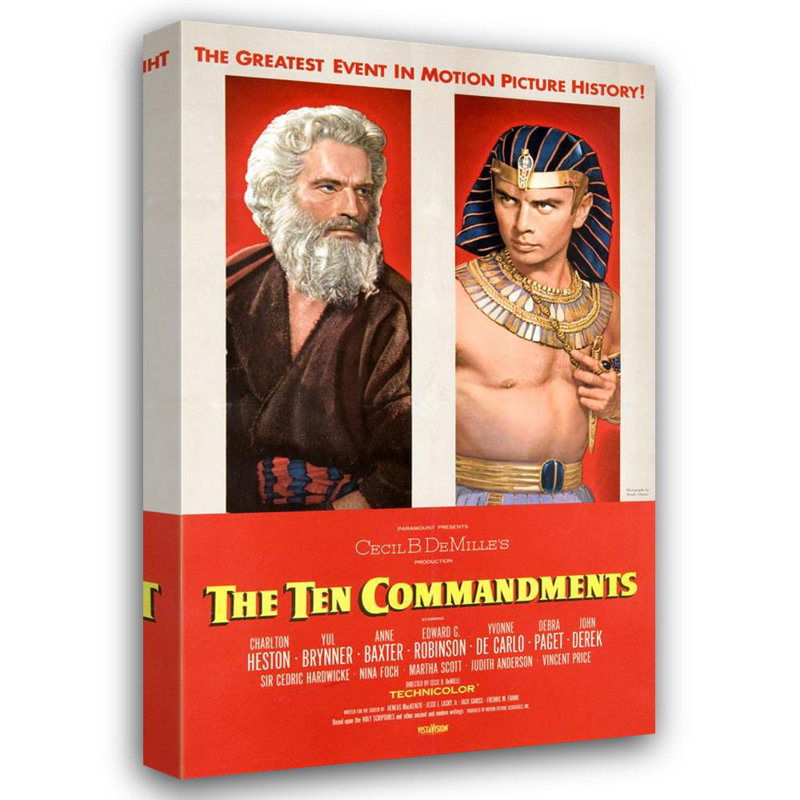Les dix commandements, H 24 po x l 15 po