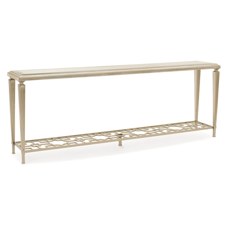 Caracole Classic 77'' W Glass Console Table