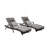 Outdoor Wicker Long Reclining Chair Set Of 2 With Cushions, Wicker Reclining Lounge Chair Lawn Sunbathing Chairs Recliner Up To 150° Beach Poolside Garden-786990924