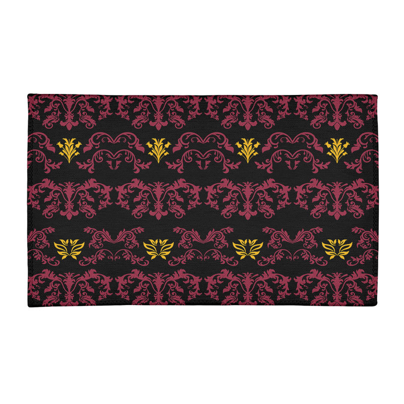Damask Indoor Rug, Rectangle 2' x 3'