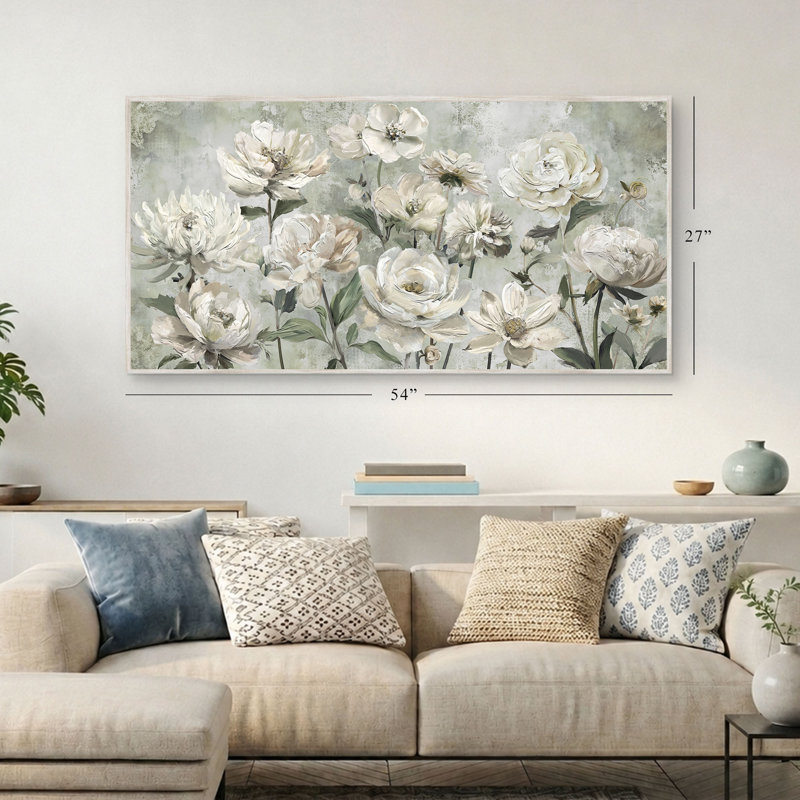 Summer Neutrals Abstract Framed Canvas Wall Art