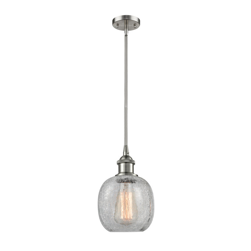 Carlucci 1 - Light Single Pendant, Brushed Satin Nickel, Seedy