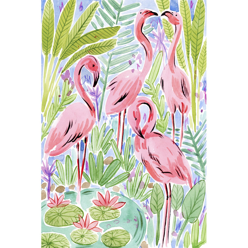 «Wild Natation I», peinture sur toile, H 12 po x l 8 po