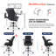 Chaise ergonomique ergonomique à dossier moyen en simili cuir avec accoudoirs et repose-pieds multifonctionnels