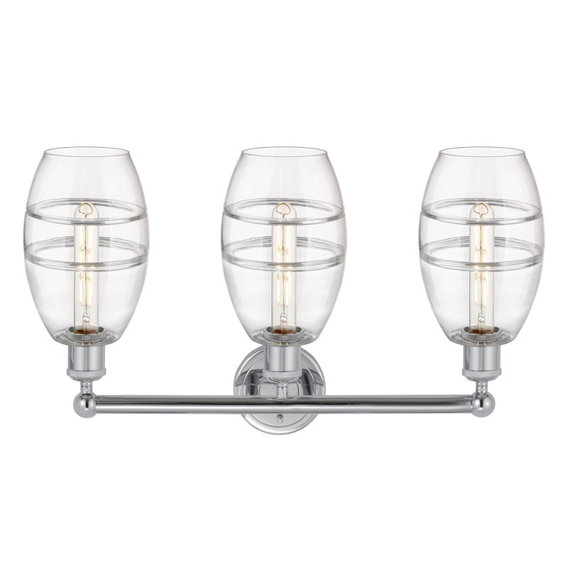 Kusham 3 - Light Dimmable Vanity Light, Clear, Polished Chrome