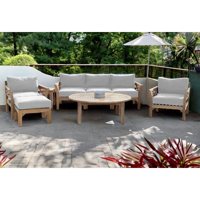 Monterey Outdoor 7 - Piece Teak Conversation Set