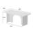 Modern White Rectangle Dining & Desk Table – Solid Wood Base, Seats 6