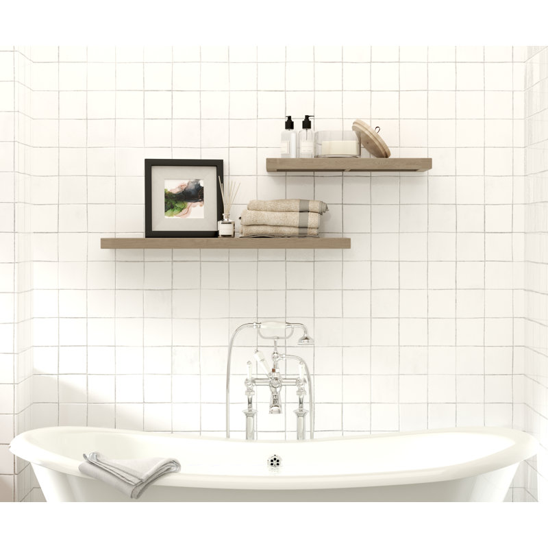 Moa Teak Floating Shelf, 1.5" H x 36" W x 9" D