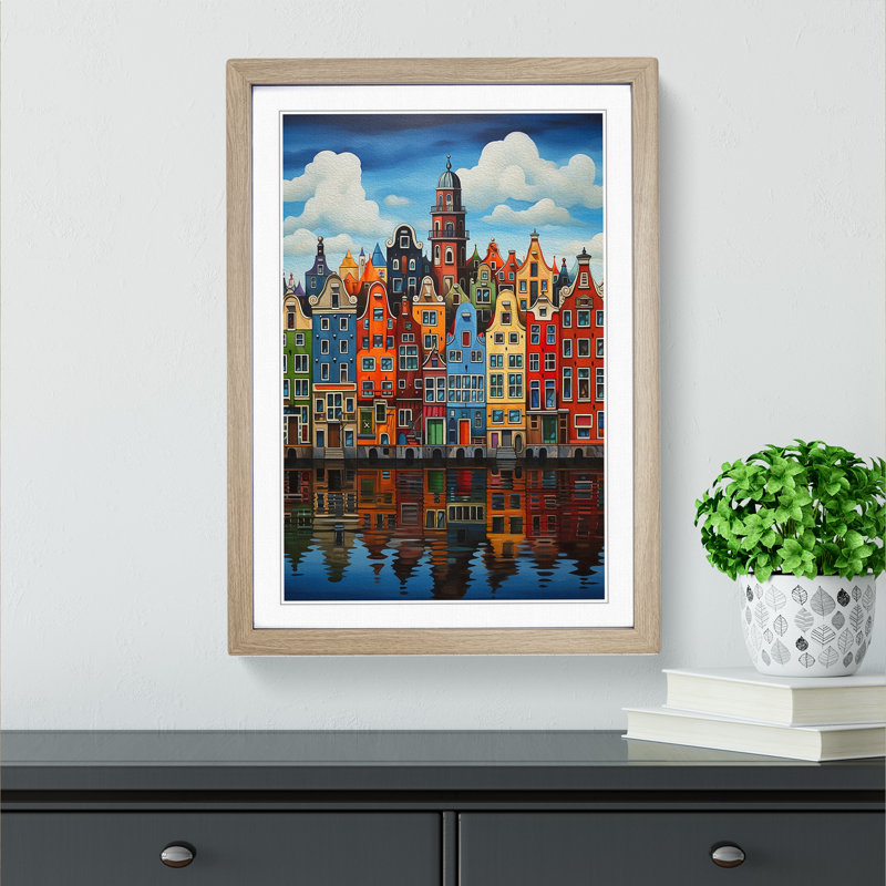 Amsterdam Hard Edge Painting Art - Framed Print