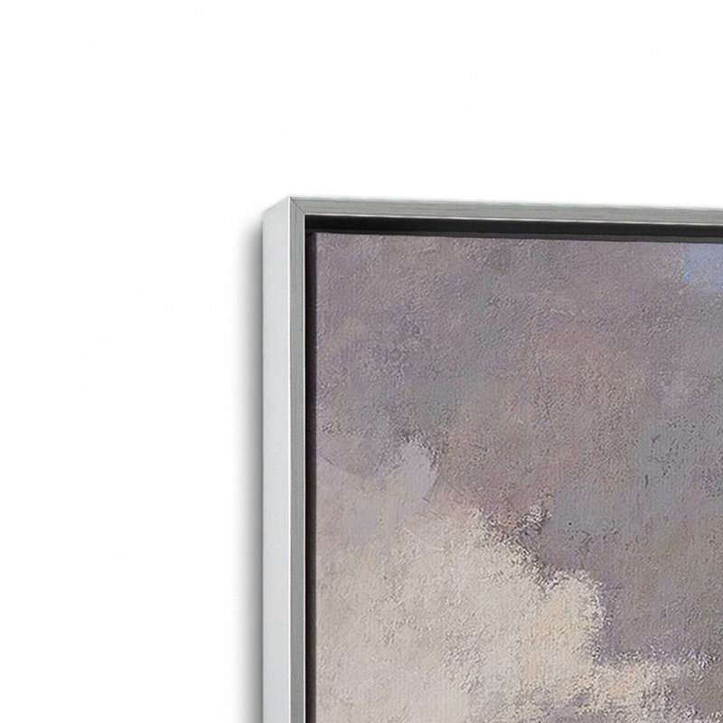 «Sky's Affection», reproduction sur toile, Cadre flottant en chrome poli, H 34 po x l 50 po x P 1,75 po