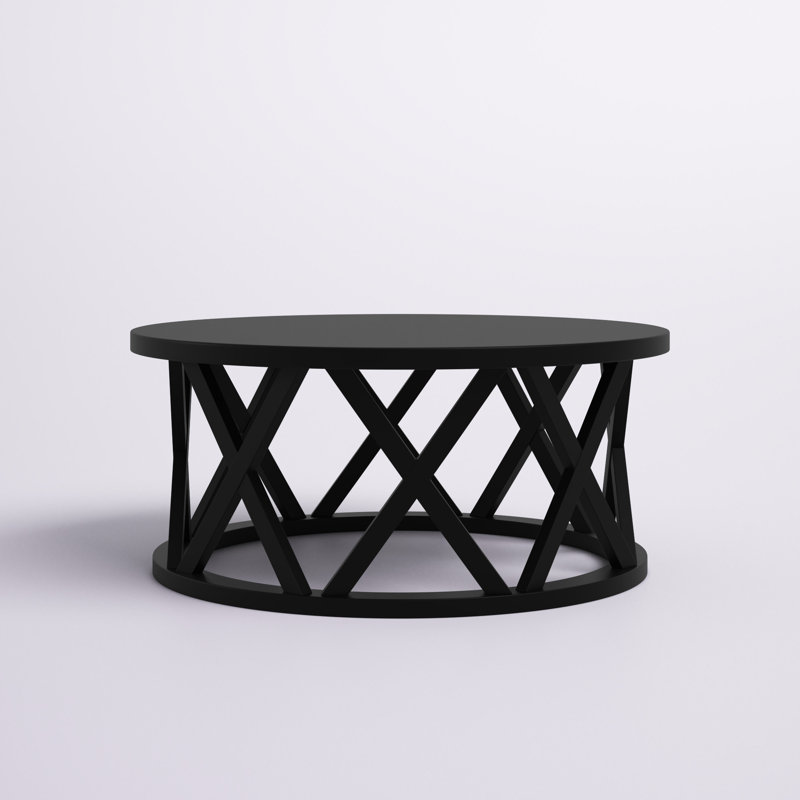 Charette Solid Wood Single Coffee Table, Black