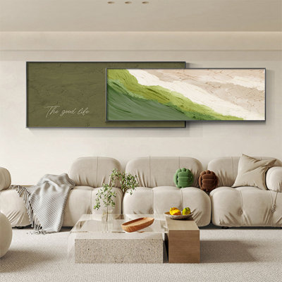 Landscape painting, oil painting, fabric sofa, background wall, decorative painting, hanging painting