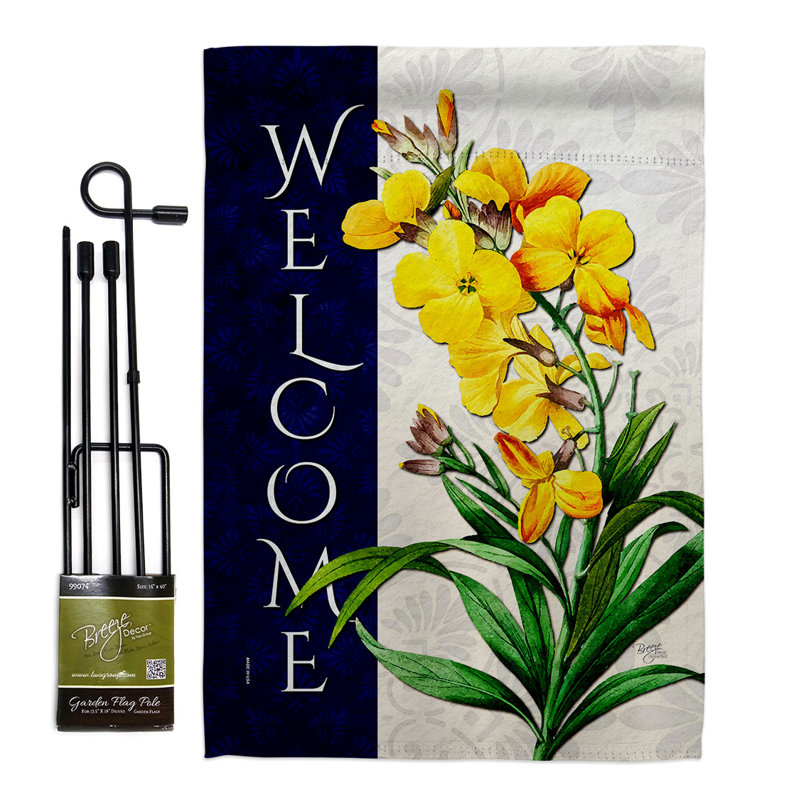 Double Sided 18.5'' H x 13'' W Polyester Flag Set