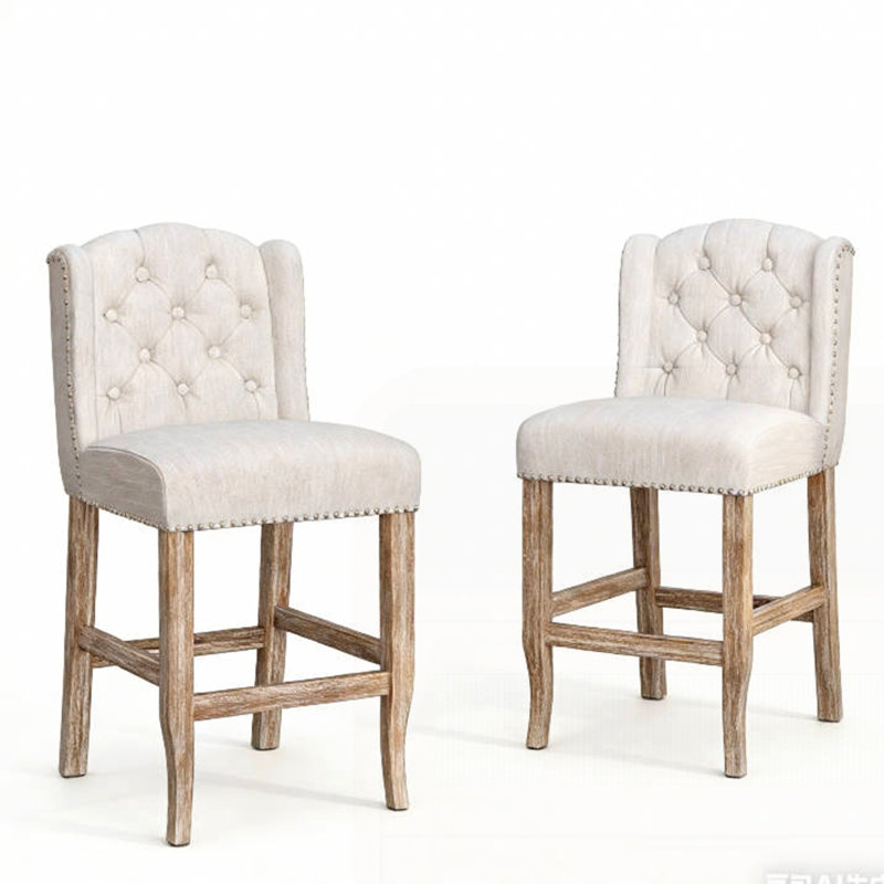 Ensemble de 2 tabourets de comptoir à oreilles 26,78 po Vienna