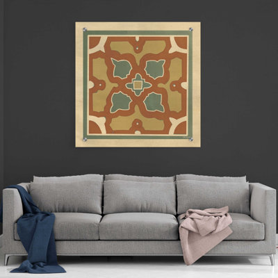 «Garden Pattern III» par Stellar Design Studio, art mural en verre acrylique épique, 36 po x 36 po