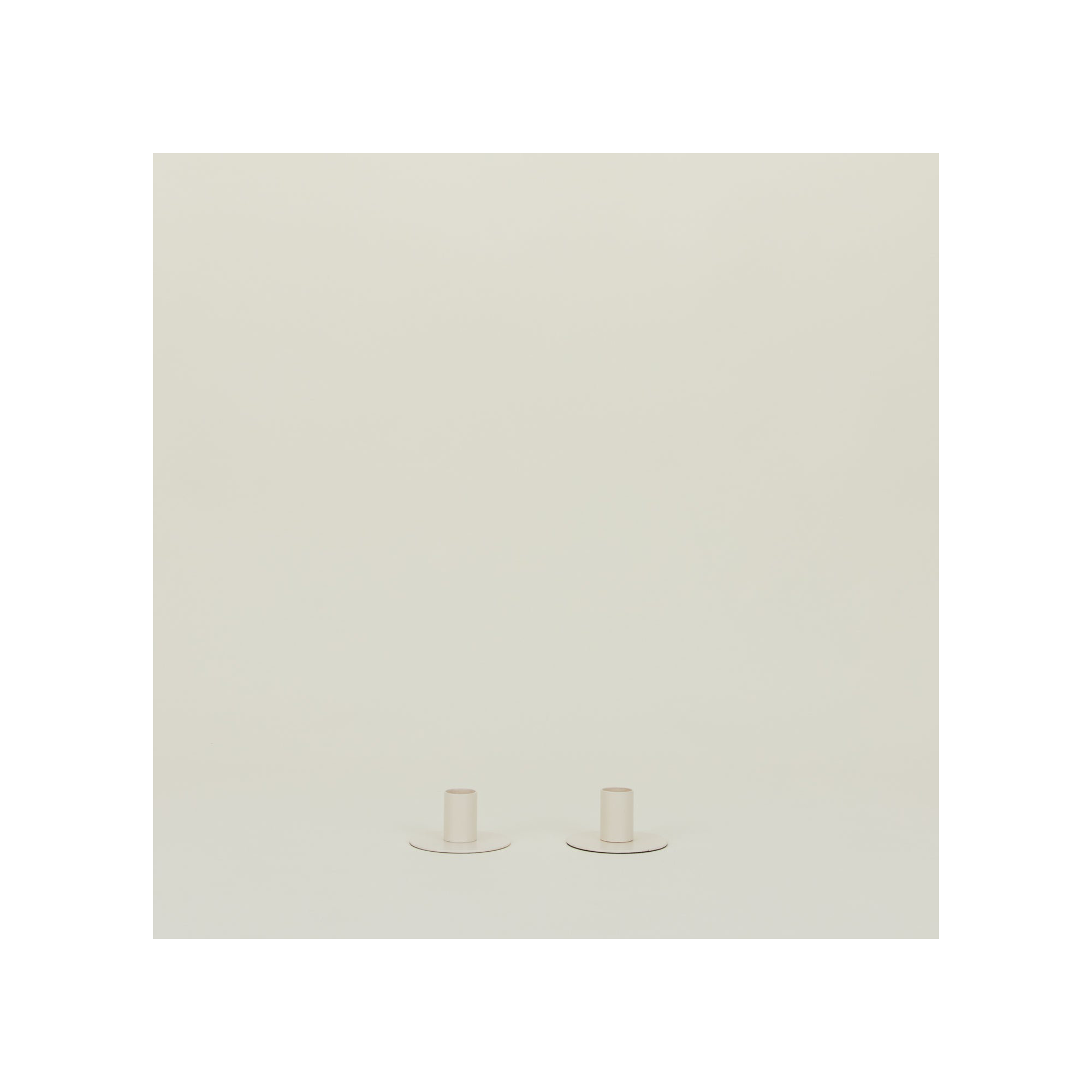 Essential 1.5'' H Stainless Steel Tabletop Candlestick, Ivory