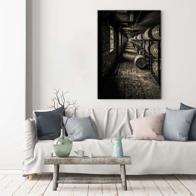 Bourbon Barrels - Wrapped Canvas Print