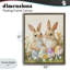 Lapins avec cadre flottant peint des œufs de Pâques, design par The Prints Vibe-500194242-500194243