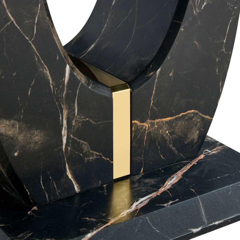 Modern Minimalist Black Marble-patterned Mdf Square Coffee Table. Add A Quiet And Cozy Atmosphere To Your Home.black,mdf Coffee Table,density Board Sticker,side Table. 