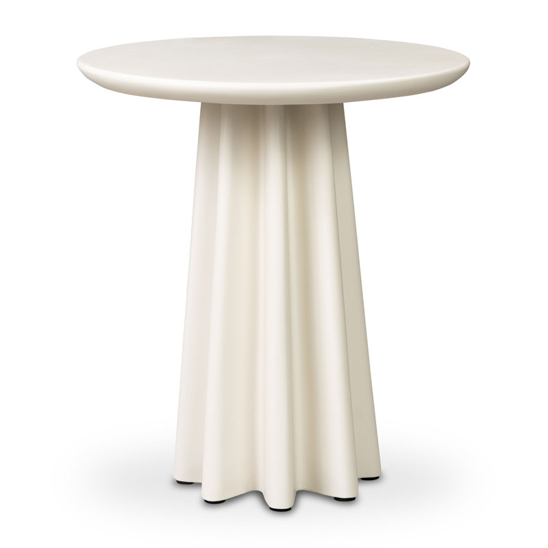 Table d'appoint 18 po Folda, Blanc amande
