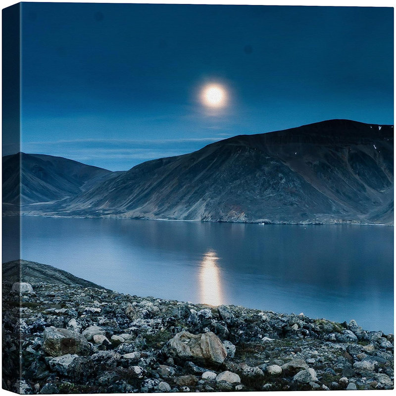 Lune illuminant l'océan bleu X04, H 12 po x l 12 po x P 1,5 po
