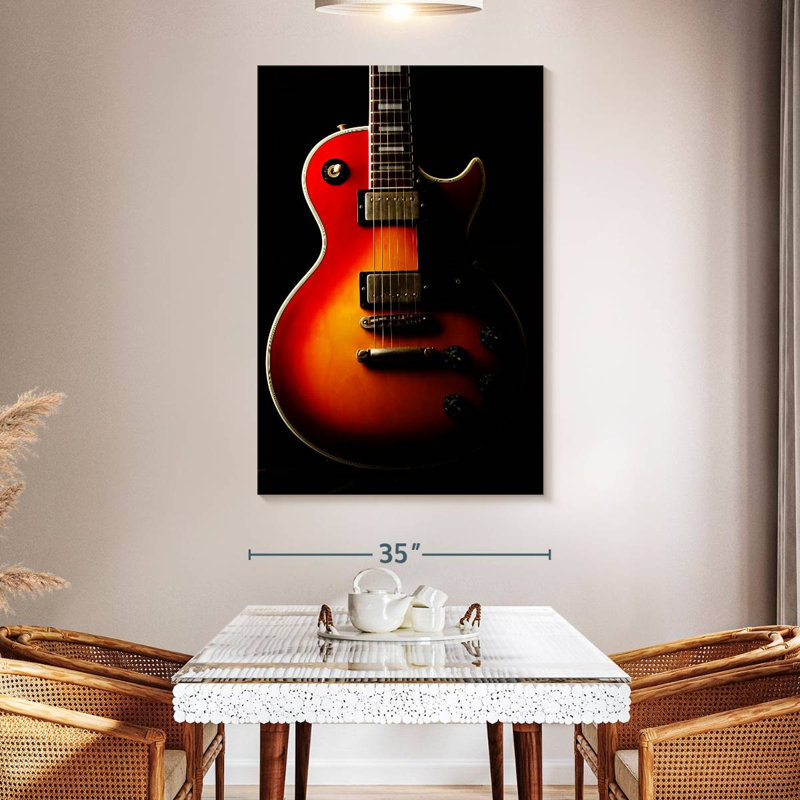 Abarca Retro Electric Guitar, 51" H x 34" W