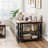 360° Rotating Sofa Side Table with Charging Station, 2-Tier End Table with Wheels, Hidden Storage Pocket, and Movable Laptop Desk-1329257071