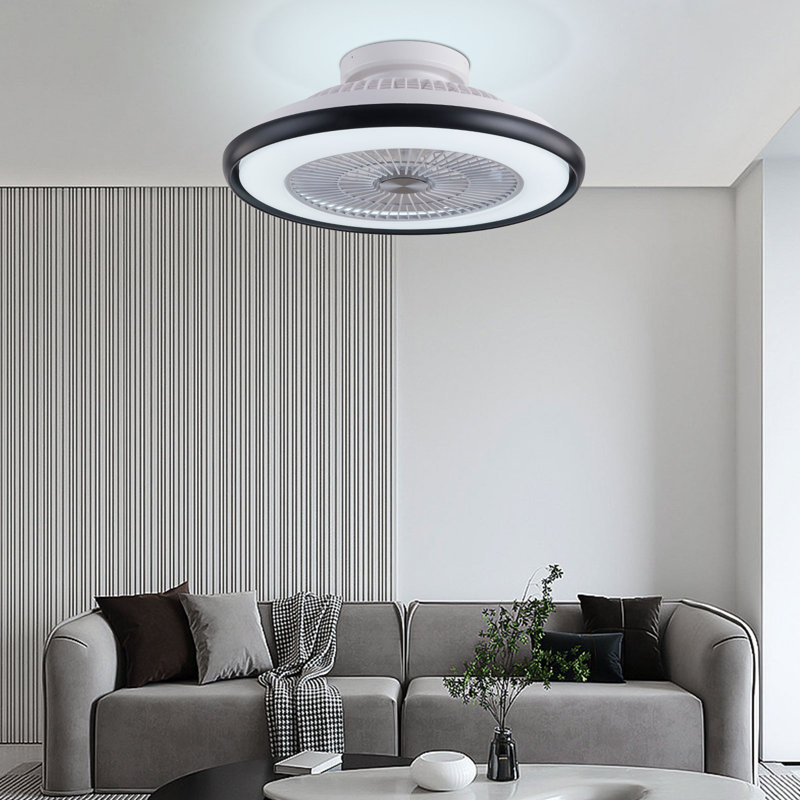 Ventilateur de plafond sans lame à DEL Charley-Anne avec télécommande et ensemble d'éclairage inclus