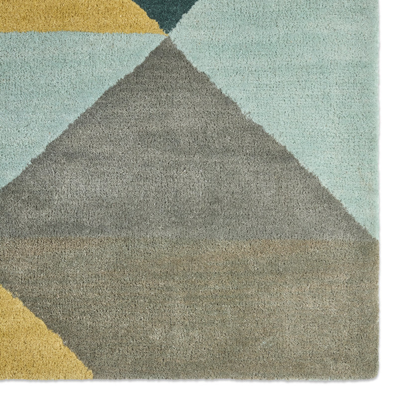 En Casa Gray/Yellow Area Rug, Rectangle 2' x 3'