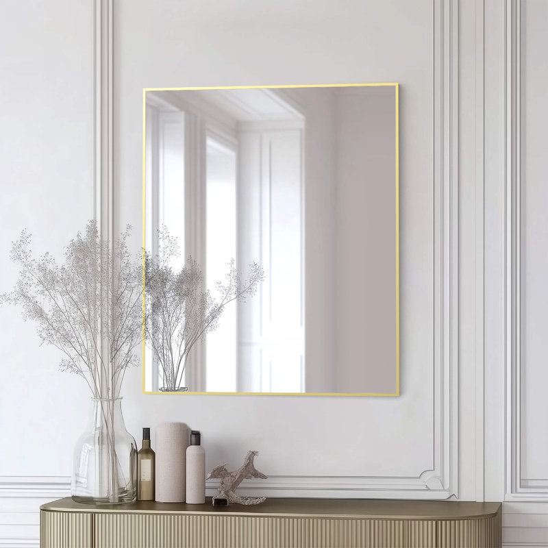 Miroir mural incassable Premium Premium, 36 po x 30 po, Or brossé