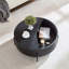 Table basse ronde avec rangement, table d'appoint moderne pour la chambre à coucher, le salon et le bureau, conception peu encombrante-994094305