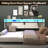 Daybed with Trundle, Farmhouse Daybed Frame with Sliding Barn Door Headboard and Charging Station & LED Light for Bedroom and Guest Room