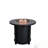 30” Round Metal Outdoor Fire Pit Table - Black (30"D x 29.4"H) + Filler, Lid, & Cover