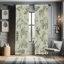 Dakota Fields Jurassic Curtains, Dinosaur Illustration Art, Pair of 28"x84", Pale Coffee-2109733794-2109733819